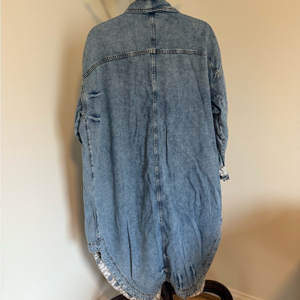 Anthropologie Pilcro long light denim jacket size M (oversized) - Picture 6 of 6